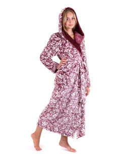 Dámsky župan Flora s kapucňou 3956 4803 mauve wine - Vestis