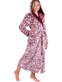 Dámsky župan Flora s kapucňou 3956 4803 mauve wine - Vestis