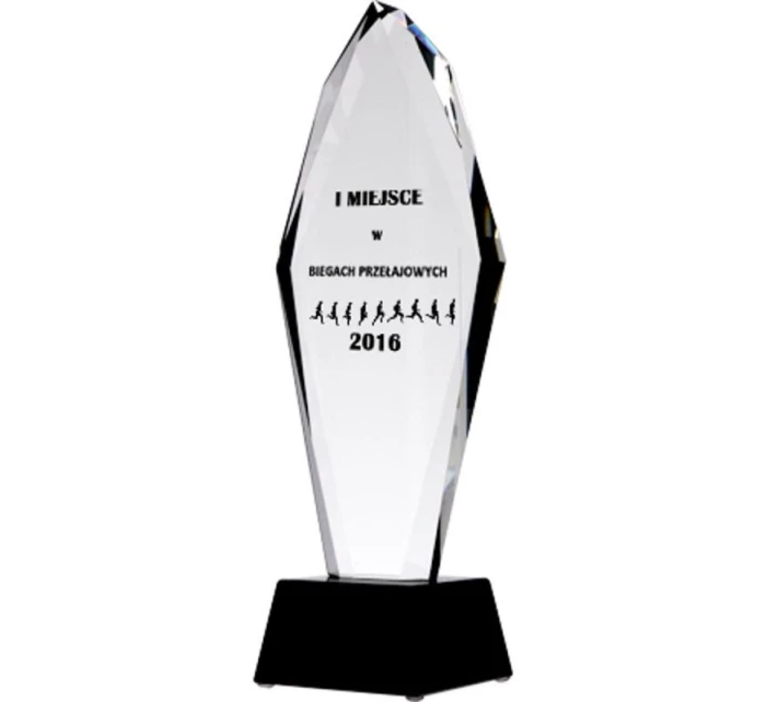 Gravírovaná sklenená trofej + výplň farbou