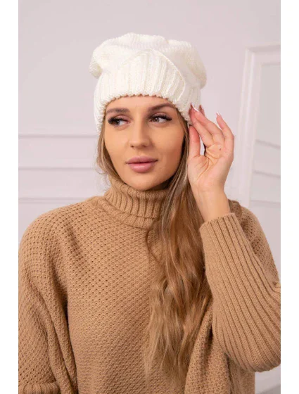 Dámska čiapka Liliana K375 ecru Dámska čiapka Liliana K375 ecru