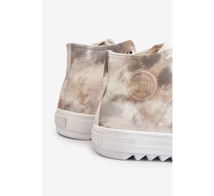 Dámské tenisky High Big Star model 21608921 Bílá a zelená - Big Star Shoes Dámské tenisky High Big Star model 21608921 Bílá a zelená - Big Star Shoes