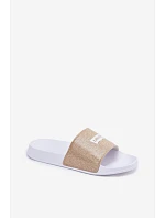 Dětské pantofle LEVI'S VPOL0251S-3923 Zlaté s brokátom