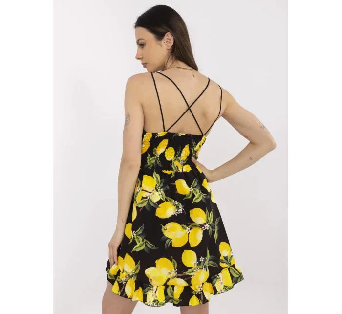 Šaty MI SK 22099.76 čierno-žlté Šaty MI SK 22099.76 čierno-žlté