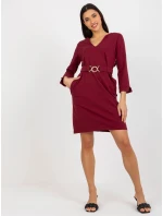 Dámské šaty TW SK BL bordó model 18044126 - FPrice Dámské šaty TW SK BL bordó model 18044126 - FPrice