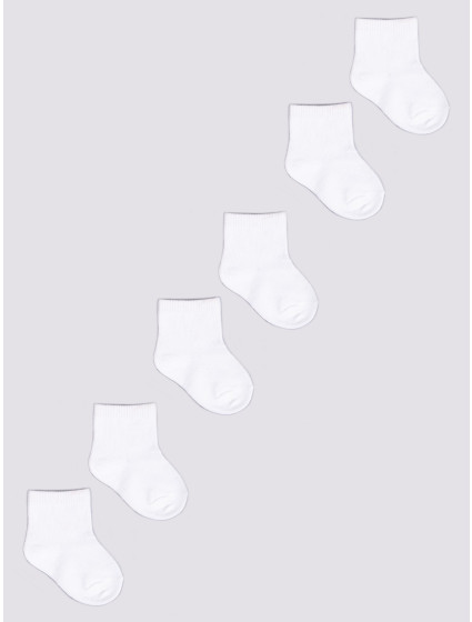 Yoclub Detské ponožky z organickej bavlny SKA-0155U-0100 White