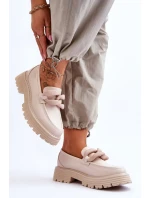 Kožené mokasínové boty Big Star Béžová Kožené mokasínové boty Big Star Béžová