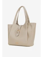 Dámska nákupná taška so sponou Nobo - svetlo béžová
