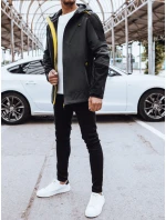 Pánský softshell s kapucí tmavě šedý Dstreet model 21970299 - FashionStreet Pánský softshell s kapucí tmavě šedý Dstreet model 21970299 - FashionStreet