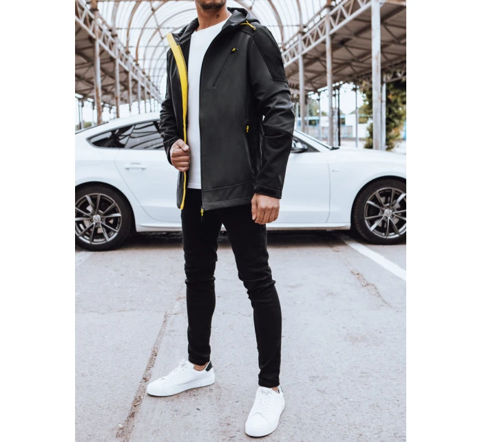 Pánský softshell s kapucí tmavě šedý Dstreet model 21970299 - FashionStreet Pánský softshell s kapucí tmavě šedý Dstreet model 21970299 - FashionStreet