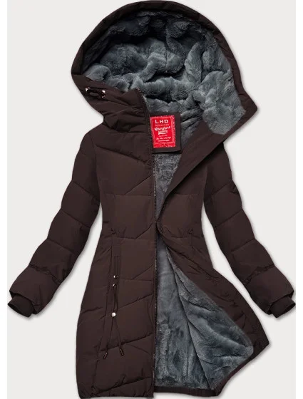 Hnědá dámská zimní bunda se  model 21247935 - LHD