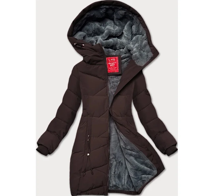 Hnědá dámská zimní bunda se  model 21247935 - LHD