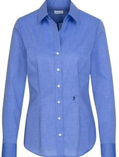 Blouse Slim LSL Halenka s dlouhým rukávem model 22501357 mid blue - Seidensticker