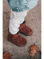 Dziecięce Ocieplane Botki Śniegowce Brązowe Gooby