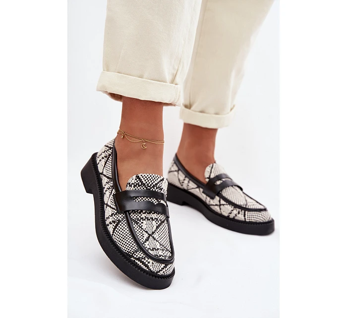Dámské vzorované černé Mokasyny Barisa