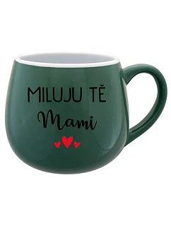 I LOVE YOU MAMI - zelený keramický hrnček 300 ml