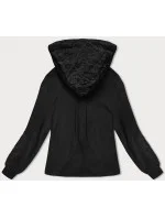 Černá dámská žebrovaná mikina model 18882304 - LHD