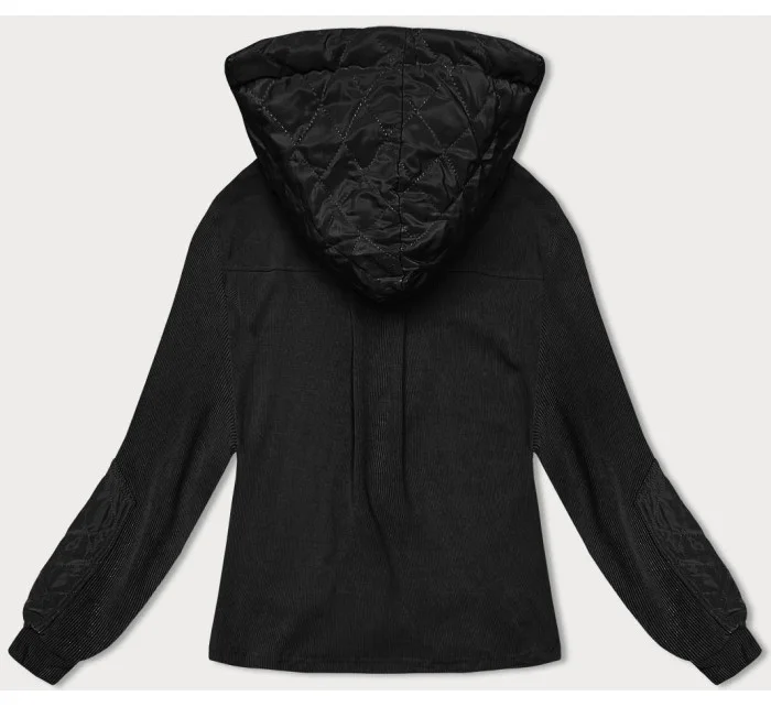 Černá dámská žebrovaná mikina model 18882304 - LHD