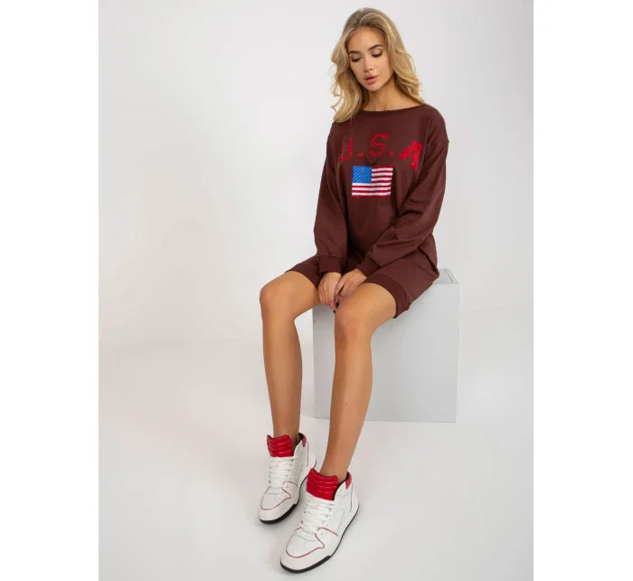 Mikina VI BL 3192.23P tmavo hnedá