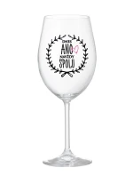 DNES ANO, NAVŽDY SPOLU - čirá sklenice na víno 350 ml