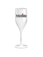 POHODINDA - biely nerozbitný pohár na prosecco 150 ml