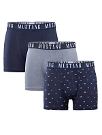 Pánske boxerky 3PACK 4277-1003 Tmavo modrá/sivá Mix vzor - Mustang