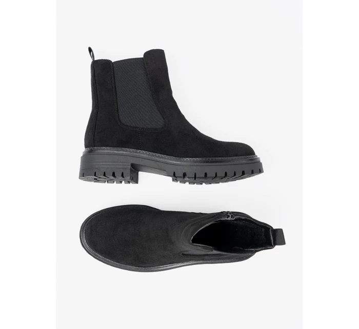 Trendy dámské kotníčkové boty černé platforma Trendy dámské kotníčkové boty černé platforma