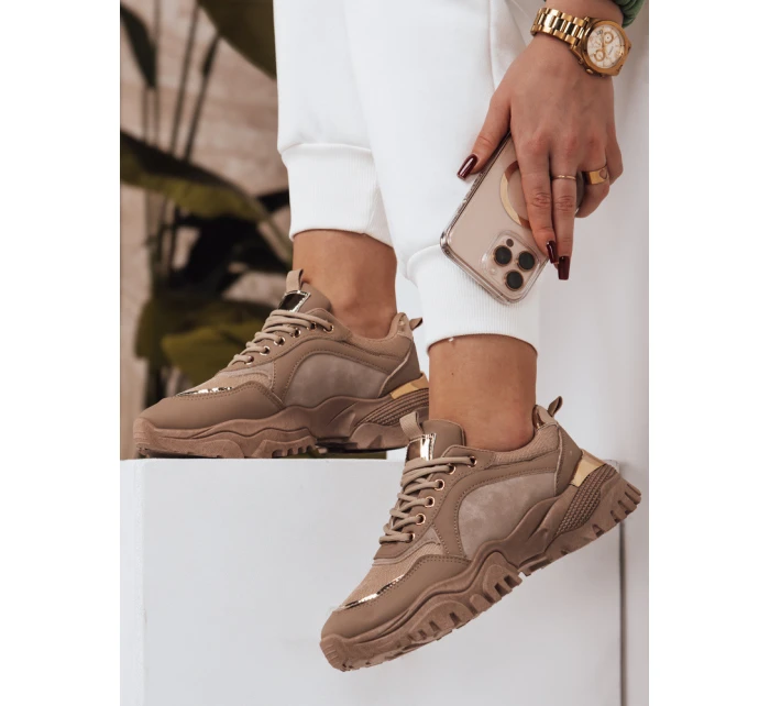 Dámské tenisky khaki model 21972416 - Dstreet Dámské tenisky khaki model 21972416 - Dstreet