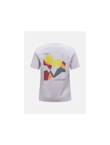 Dámské tričko PEAK PERFORMANCE W Explore Graphic Tee, šedé