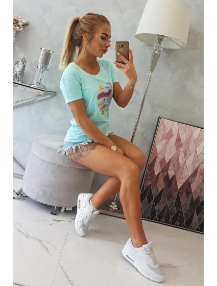 Dokonalá blúzka s mätovou potlačou Dokonalá blúzka s mätovou potlačou