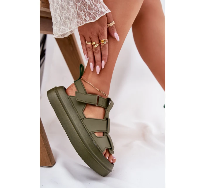 Dámské sandály na platformě zelené model 21696254 - Boto Dámské sandály na platformě zelené model 21696254 - Boto