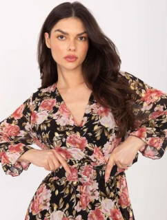 Šaty DHJ SK  černá a růžová model 16300298 - FPrice