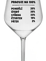 PRACUJI NA 100% - čirá nerozbitná sklenice na víno 470 ml