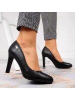 Dámské černé lodičky na podpatku W - Sergio Leone