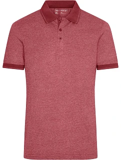 Daiber JN 706 Pánske melírované polo tričko z džerseju 02.0706 wine melange/wine