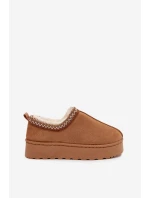 Nízké dámské sněhule s výšivkou na platformě Camel model 21711305 - Boto