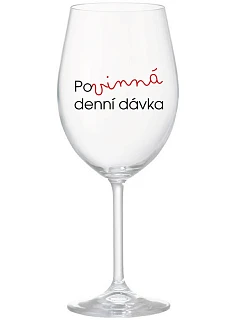 MUST HAVE DAILY GIFT - číry pohár na víno 350 ml