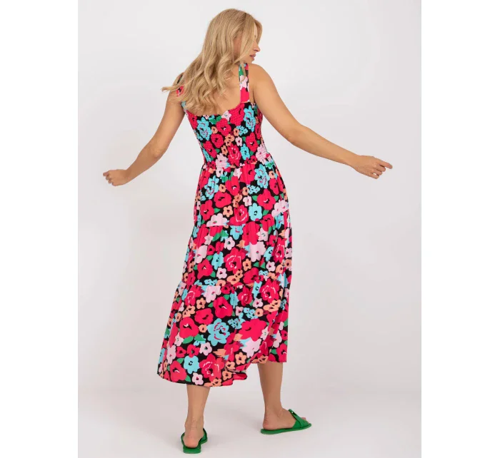 Dámske šaty RO SK 8007 1.03P čierna a ružová - FPrice