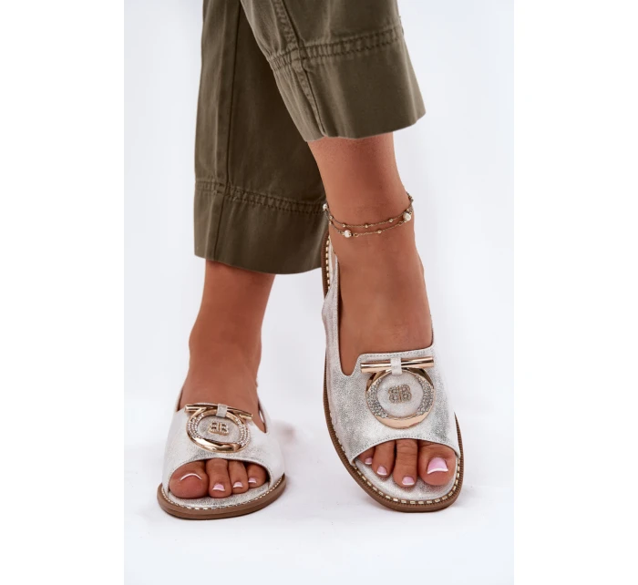 Dámske sandále KV51-003 Silver-gold - S.Barski