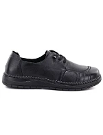 Pohodlné černé dámské kožené polobotky Vinceza model 22343181