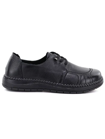 Pohodlné černé dámské kožené polobotky Vinceza model 22343181