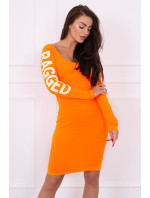 Otrhané oranžové neónové šaty