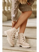 Ocieplane Botki Z Eko Zamszu Na Zamek Jasnobeżowe Caellita Ocieplane Botki Z Eko Zamszu Na Zamek Jasnobeżowe Caellita