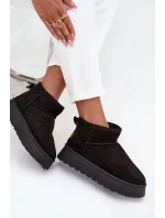 Śniegowce Damskie Na Platformie Czarne Celyra