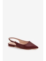 Baleríny Ze Zlatou Sponou Bordové Iverelle