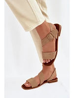 Dámské sandály semišové Big Star TT274491 béžové