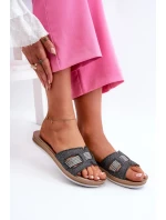 Pohodlné lesklé dámske papuče Inblu Black Pohodlné lesklé dámske papuče Inblu Black