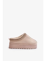 Dámske zateplené snežnice s kožušinou Light Beige Remenia Dámske zateplené snežnice s kožušinou Light Beige Remenia