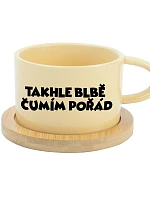 I'M LOOKING SO BAD TODAY - žltý pohár na makrónky 200 ml
