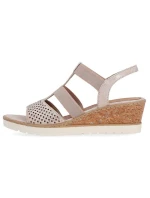 Pohodlné sandály na podpatku Remonte W model 19730112 rose gold - Rieker