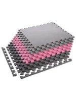 Multipack One Fitness puzzle podložka MP10 ružovo-sivá 9 kusov 10 mm